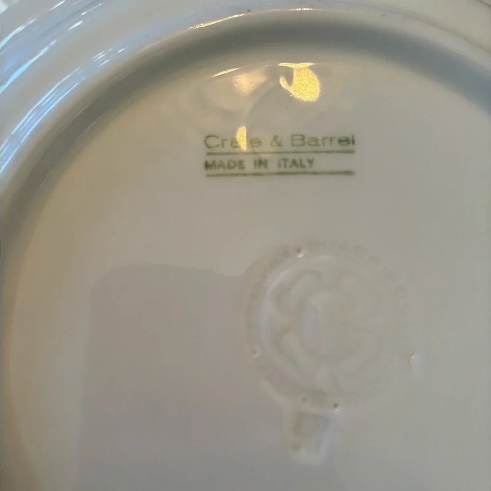 Quadrifoglio Ceramica La Primula Rimmed plates  Blue/White Grapes